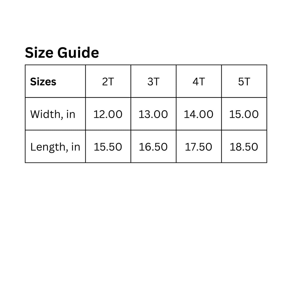 Size guide for Coolest Surfer At The Beach toddler t-shirt