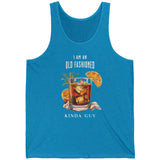 Aqua Old Fashioned Guy tank top