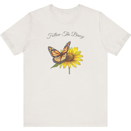 Follow The Breeze T-Shirt | Butterfly & Sunflower Tee