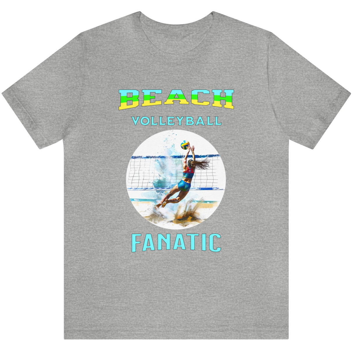 Athletic heather Beach Volleyball Fanatic woman's t-shirt