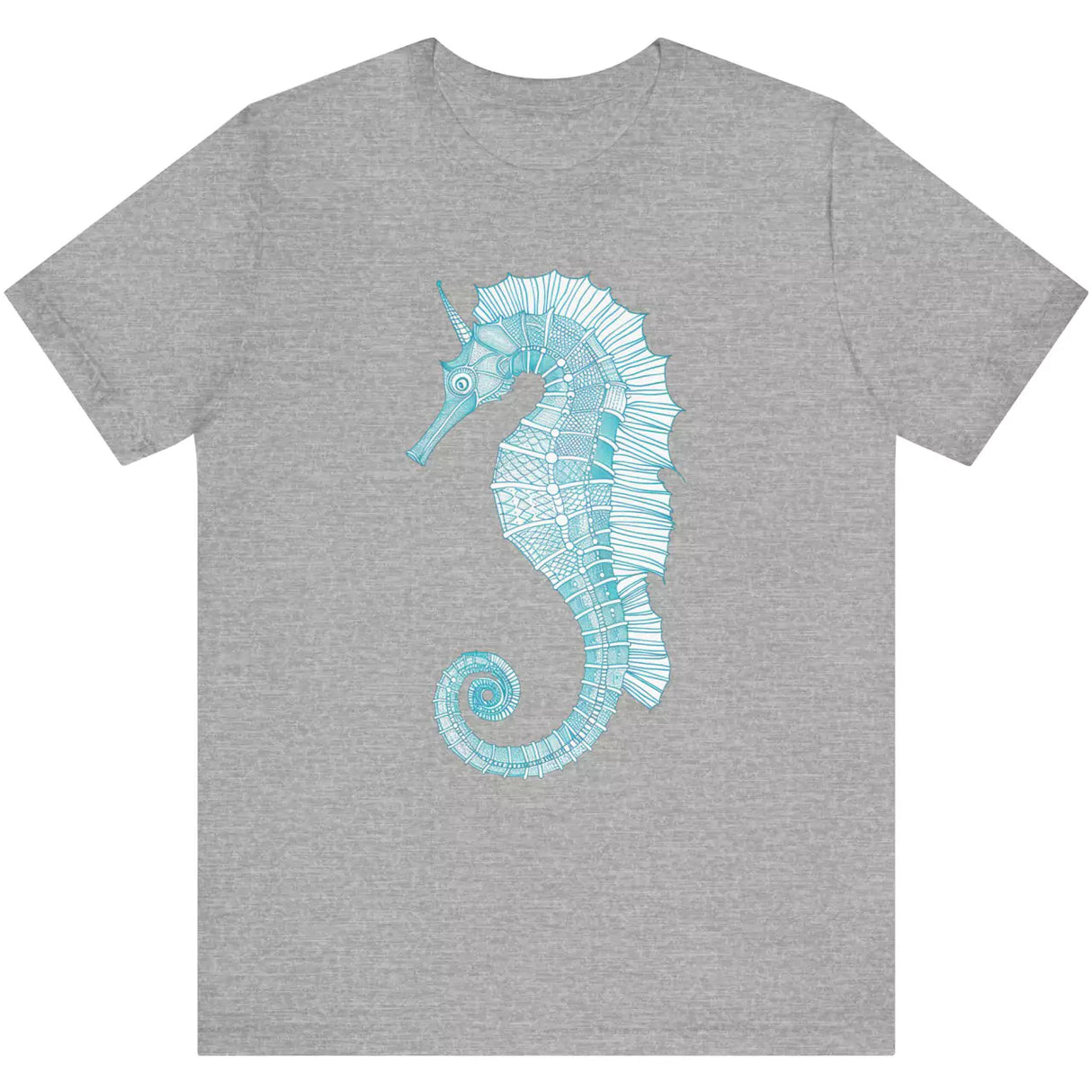 Athletic heather Intricate Seahorse t-shirt
