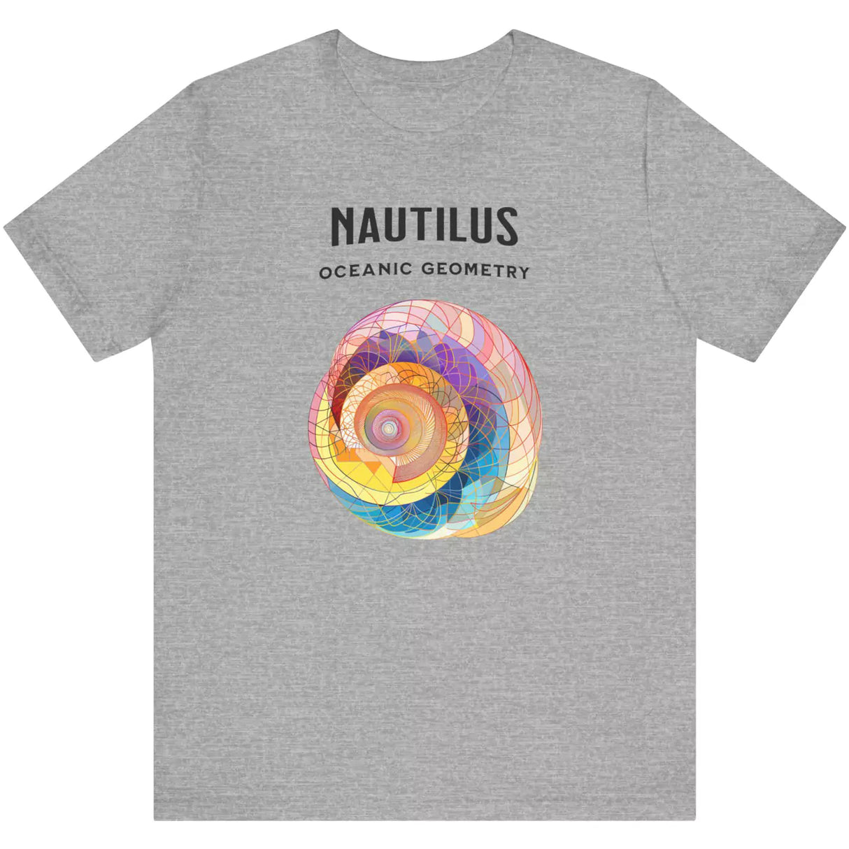 Athletic heather Nautilus Oceanic Geometry t-shirt