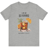 Athletic heather beach cocktail graphic tee with tropical drink illustration