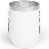 Back of Fin's Beach Bar Tales insulated tumbler