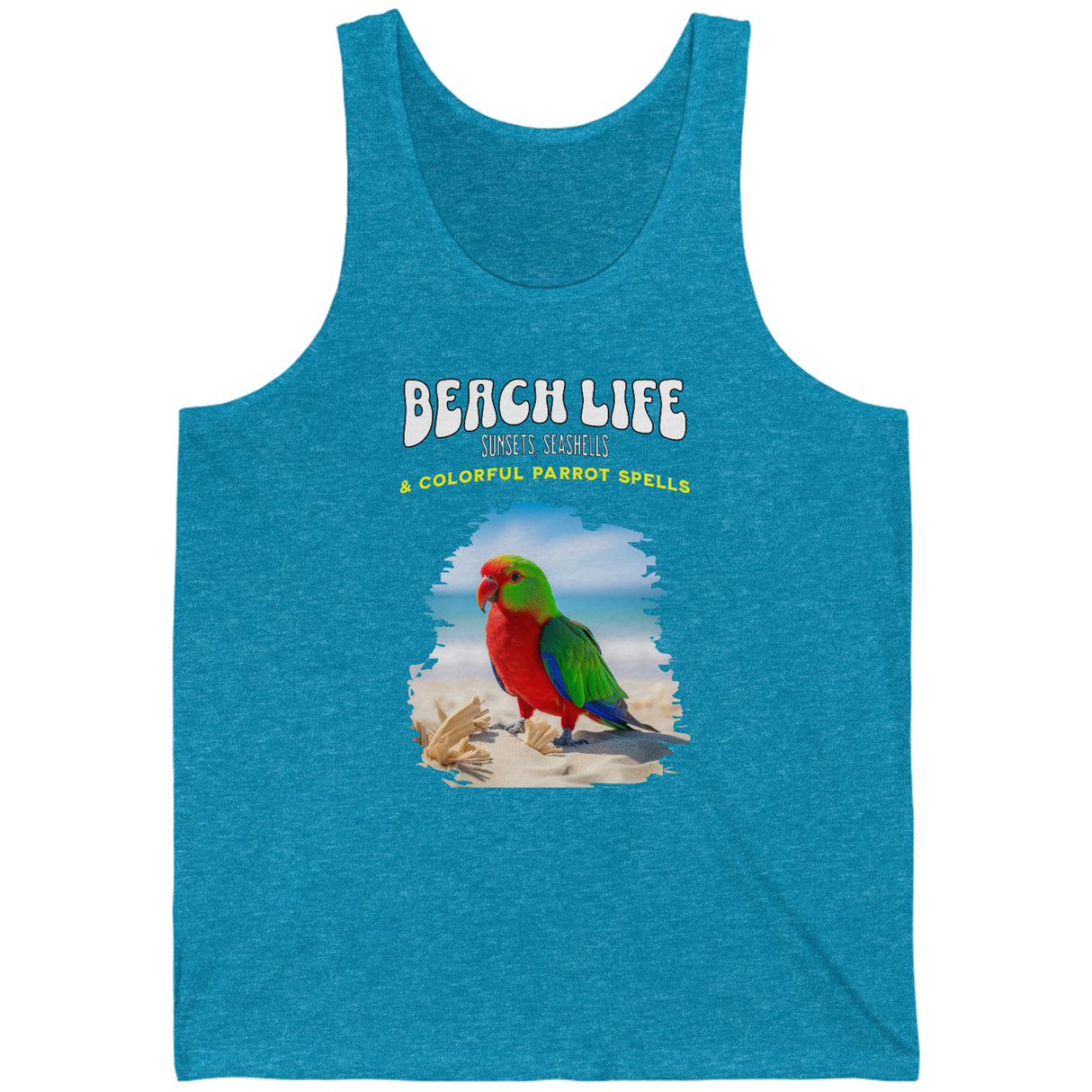 Beach Life Parrot Tank Top