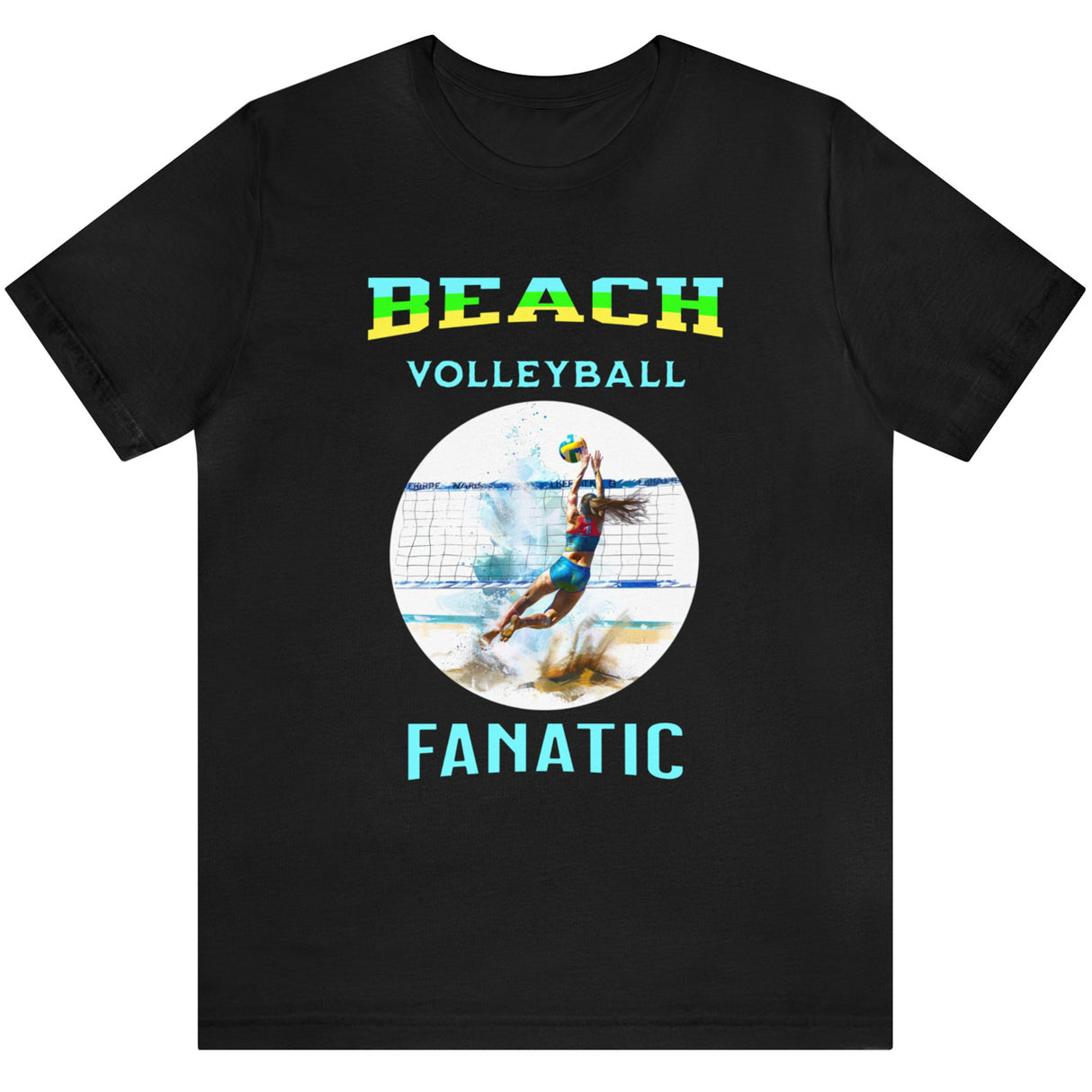 Black Beach Volleyball Fanatic woman's t-shirt