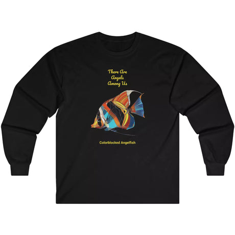 Black Colorblocked Angelfish long-sleeve t-shirt
