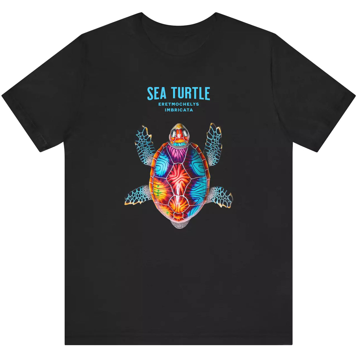 Black Colorful Sea Turtle t-shirt