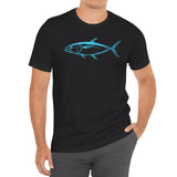Male model wearing Majestic Yellowfin Tuna t-shirt