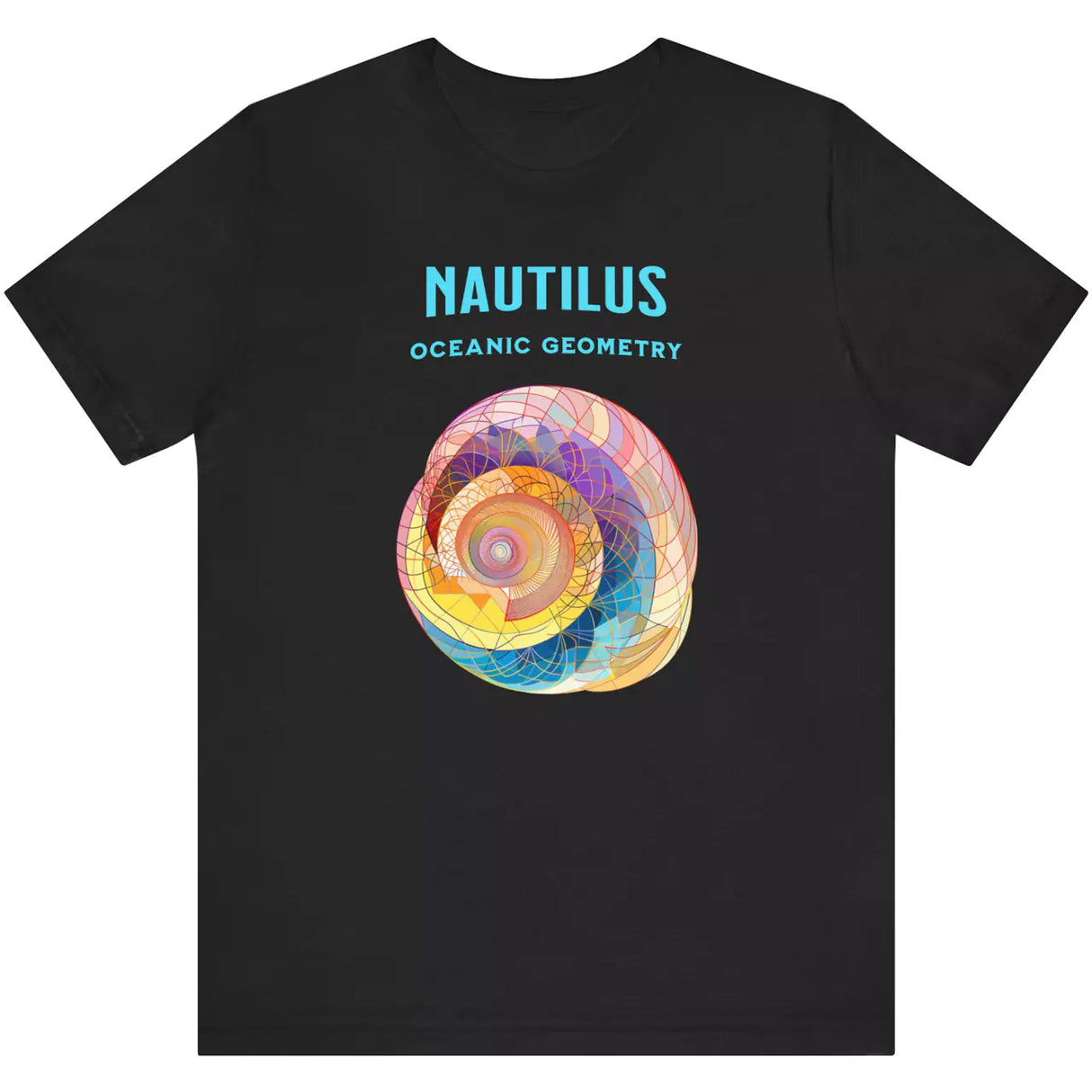 Black Nautilus Oceanic Geometry t-shirt