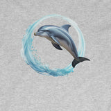 Coastal Joy dolphin long-sleeve t-shirt design