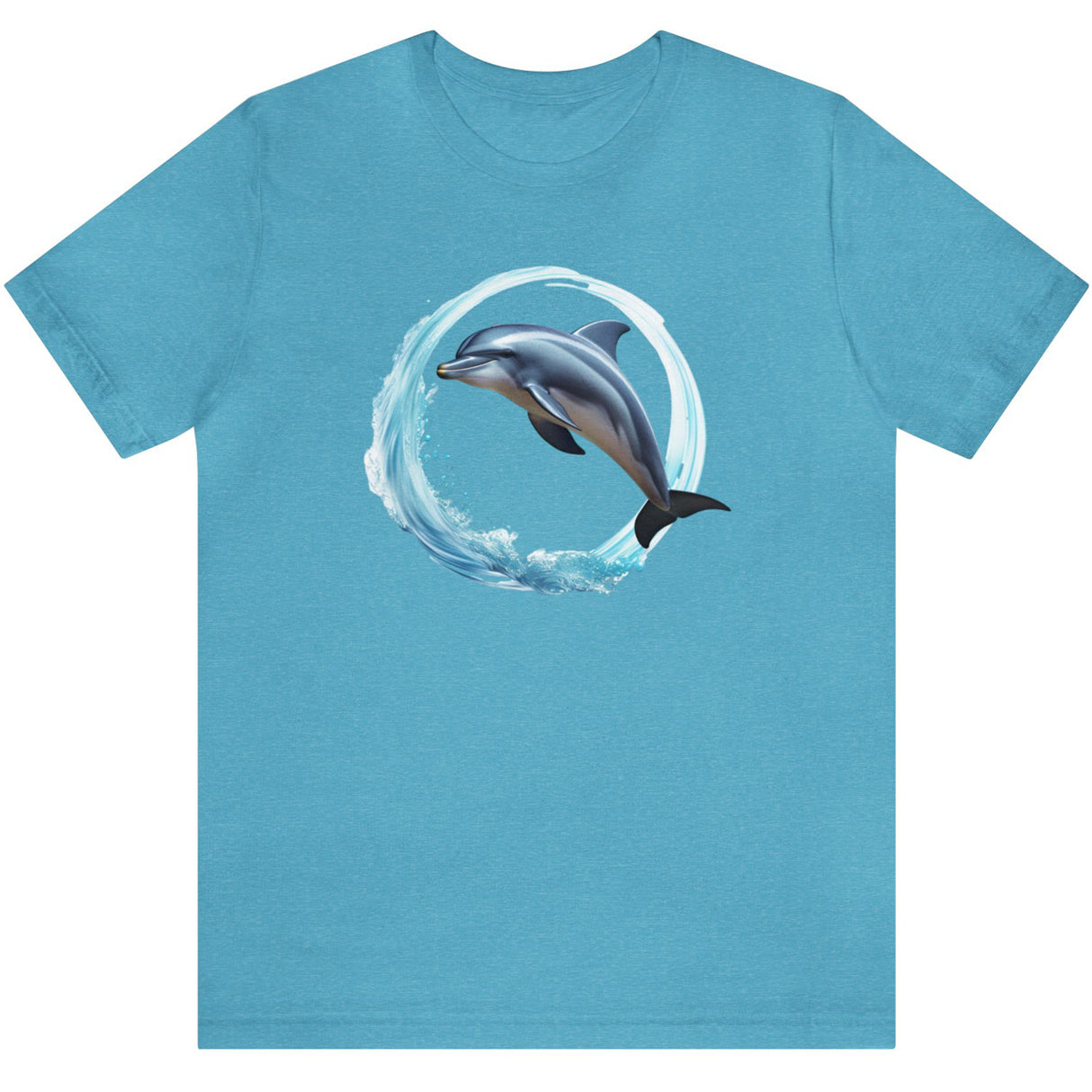 Coastal Joy Dolphin t-shirt aqua