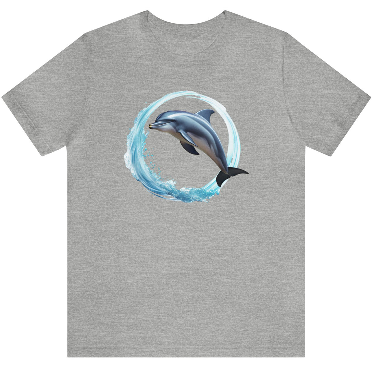 Coastal Joy Dolphin t-shirt athletic heather