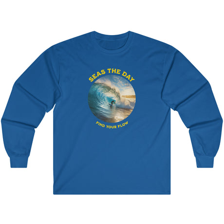 Find Your Flow long-sleeve t-shirt in royal blue