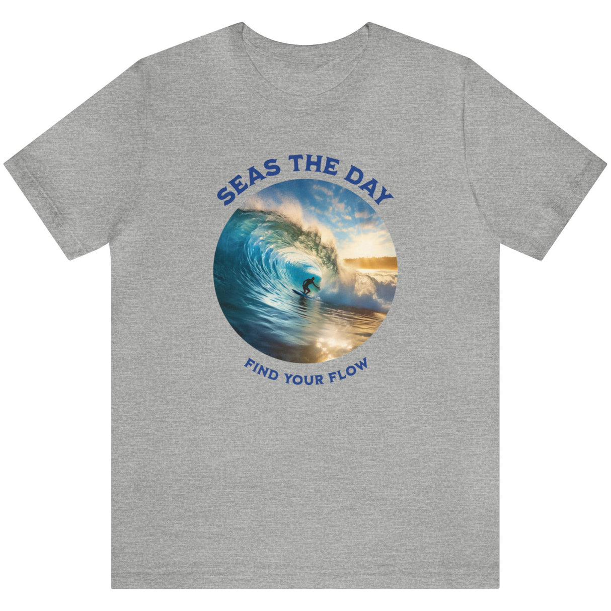 Find Your Flow t-shirt on athletic heather