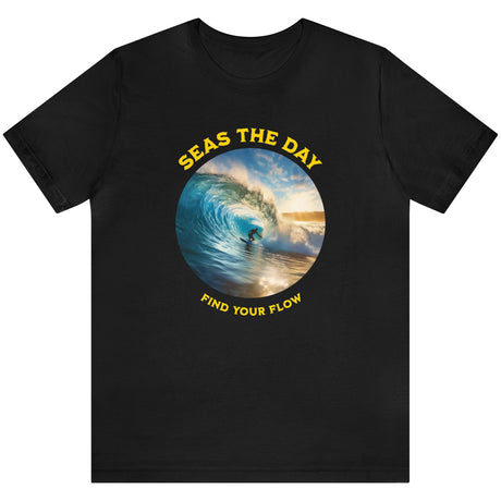 Find Your Flow t-shirt on black