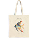 Blue Vector Angelfish Tote Handbag (There Are Angels Among Us)