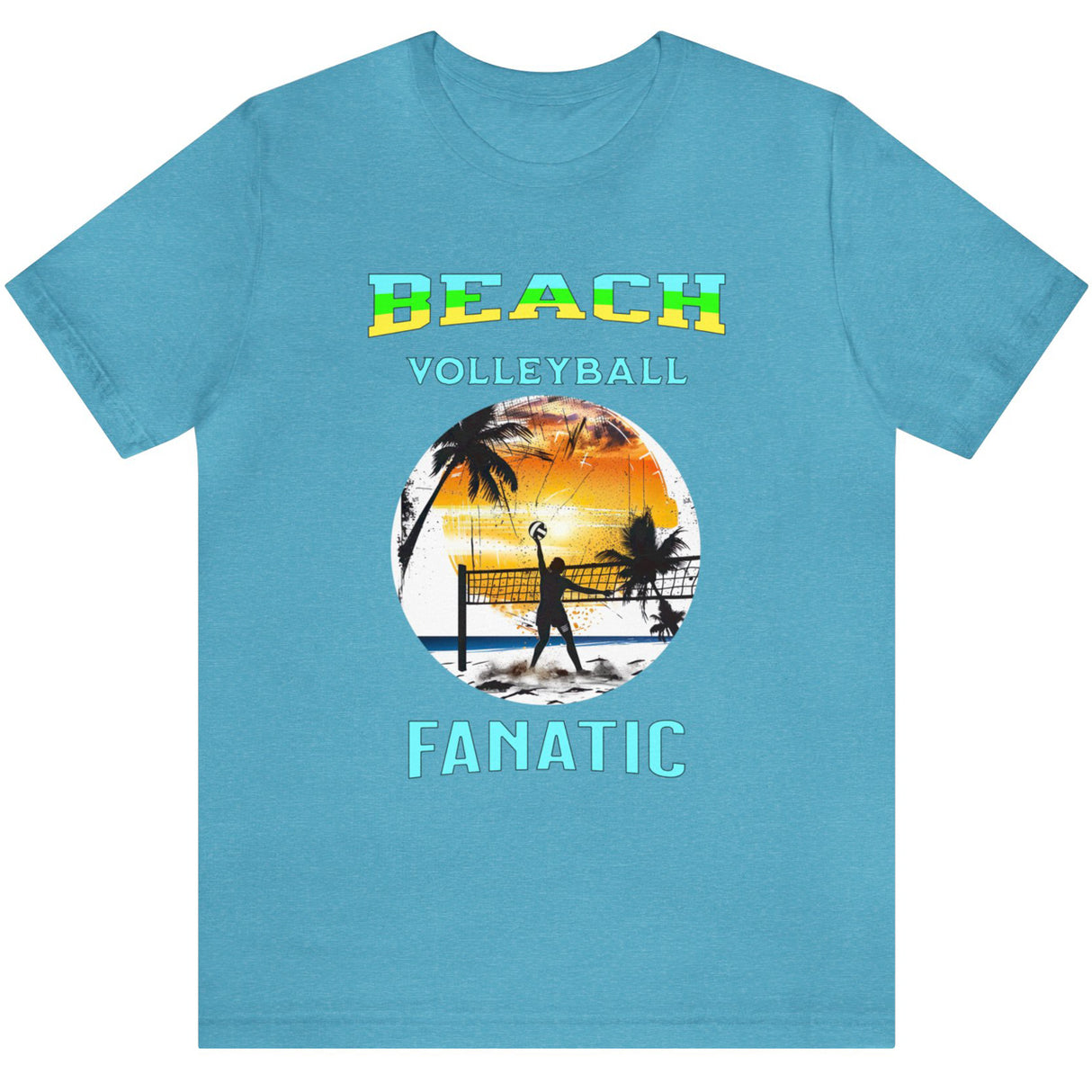 Aqua Beach Volleyball Fanatic men's t-shirt