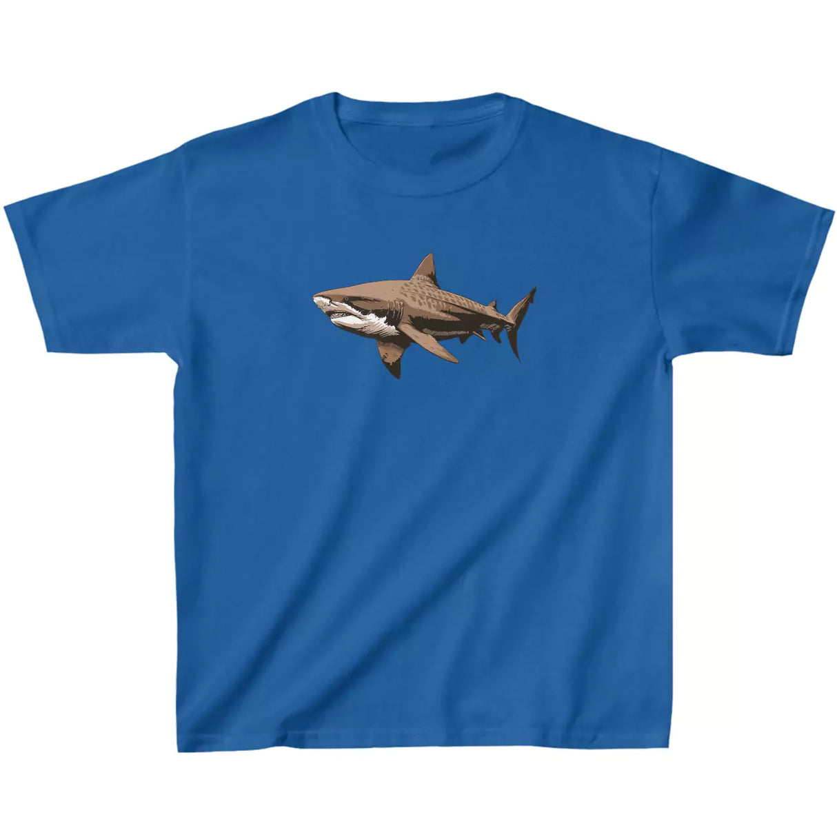 Heather Columbia blue Tiger Shark Sea Prowler youth t-shirt