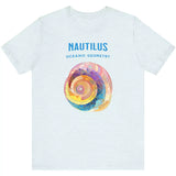 Heather ice blue Nautilus Oceanic Geometry t-shirt