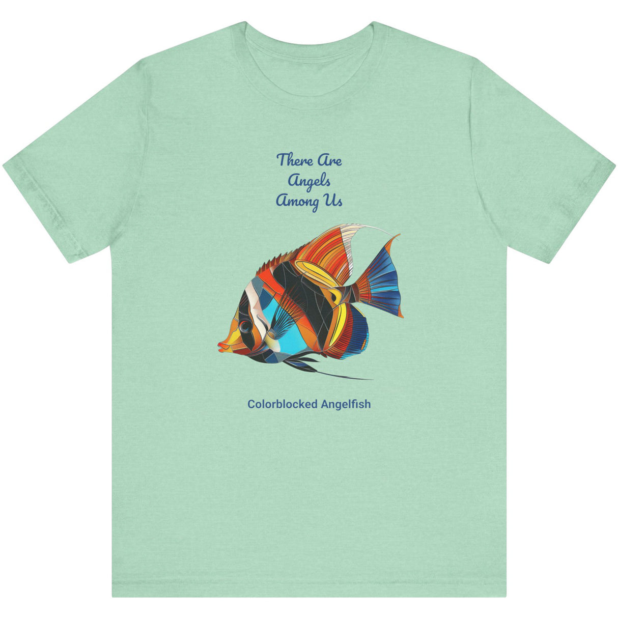 Heather Mint Colorblocked Angelfish t-shirt