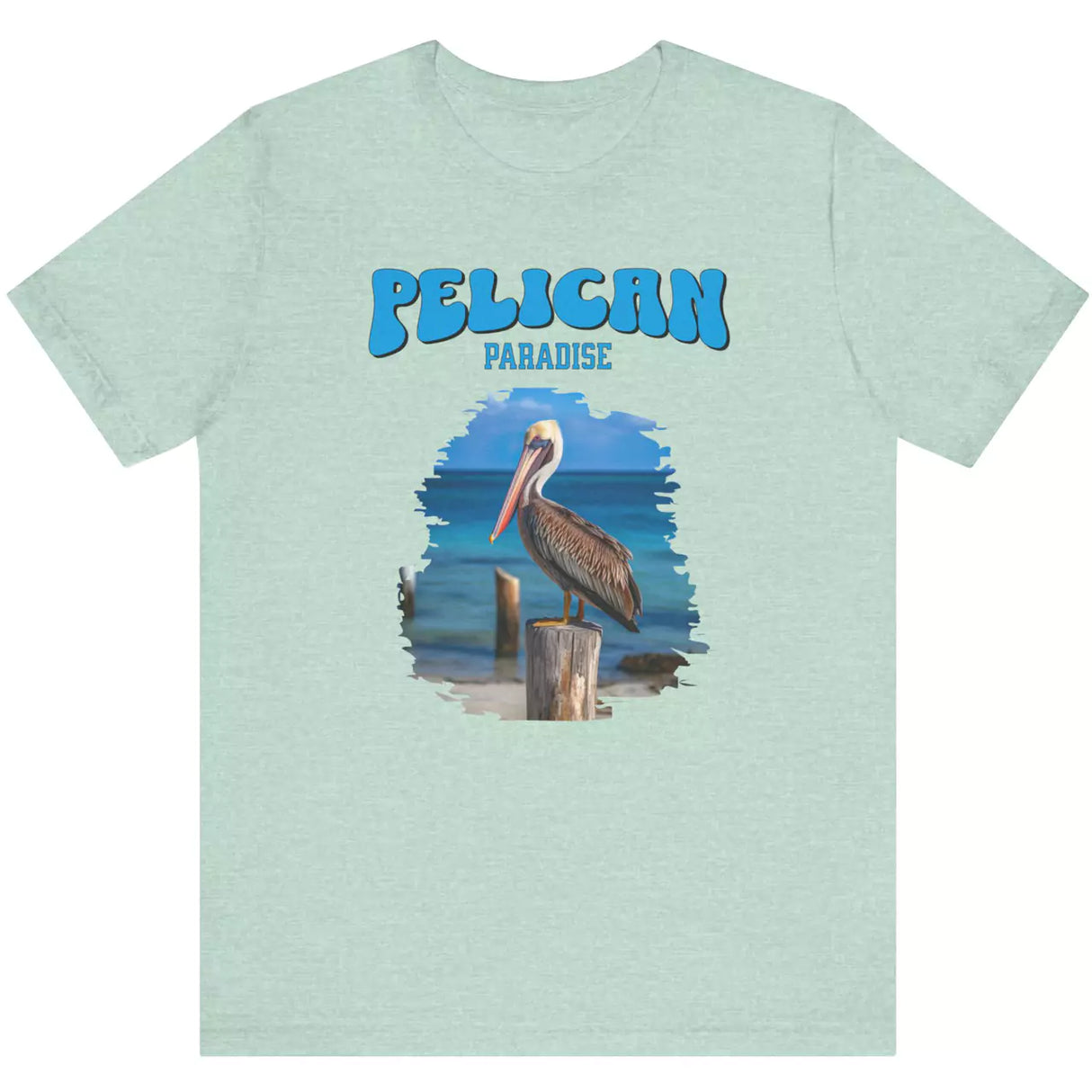 Heather prism mint Pelican Paradise t-shirt