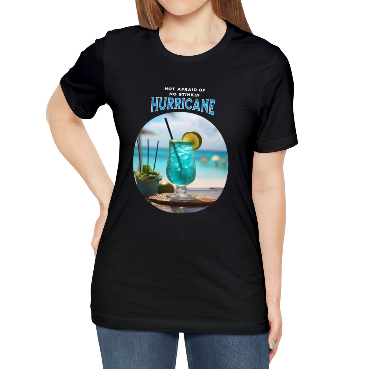Hurricane Chaser t-shirt on model female