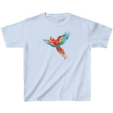 Light blue Scarlet Macaw Parrot youth t-shirt