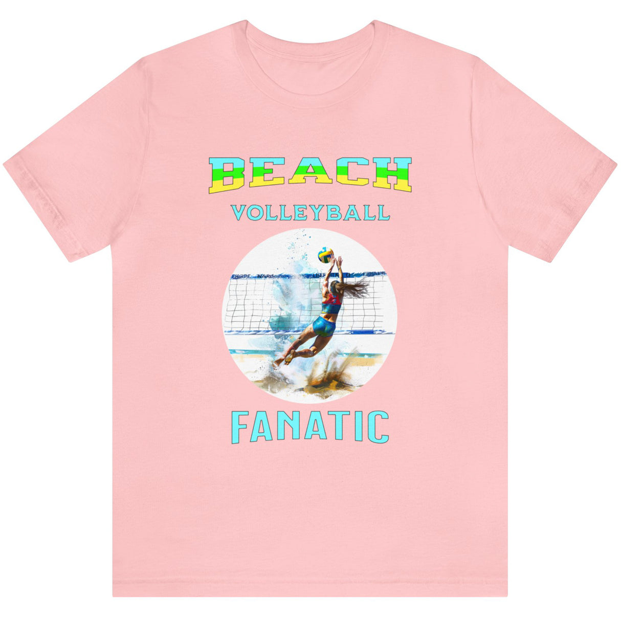 Pink Beach Volleyball Fanatic woman's t-shirt
