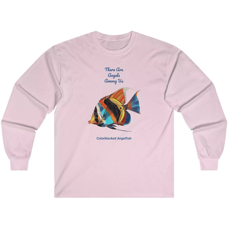 Light pink Colorblocked Angelfish long-sleeve t-shirt