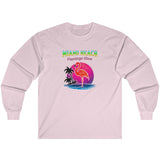 Miami Beach Flamingo Long Sleeve Tee