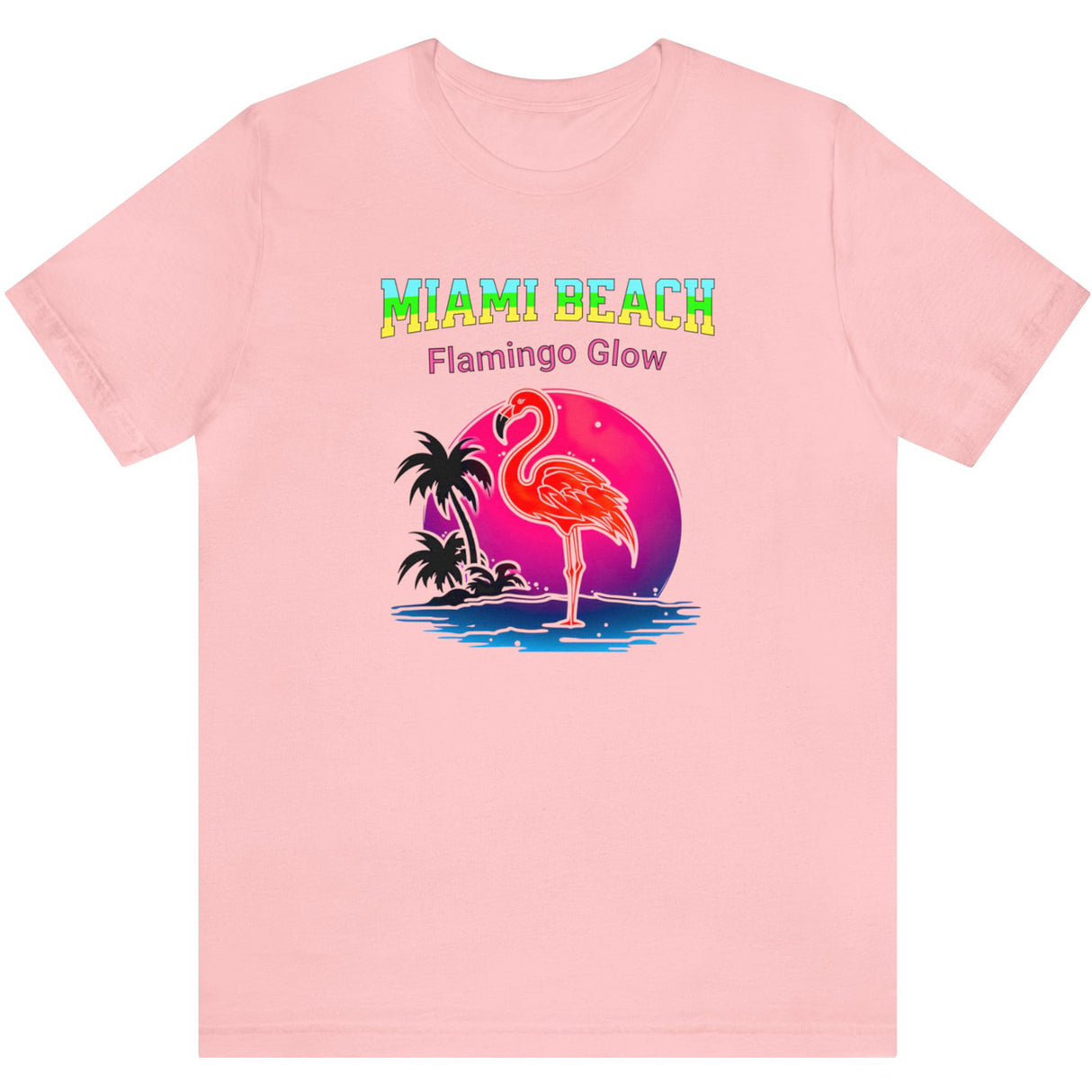 Miami Beach Flamingo Glow in pink
