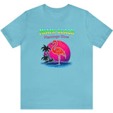 Miami Beach Flamingo Glow in turquoise
