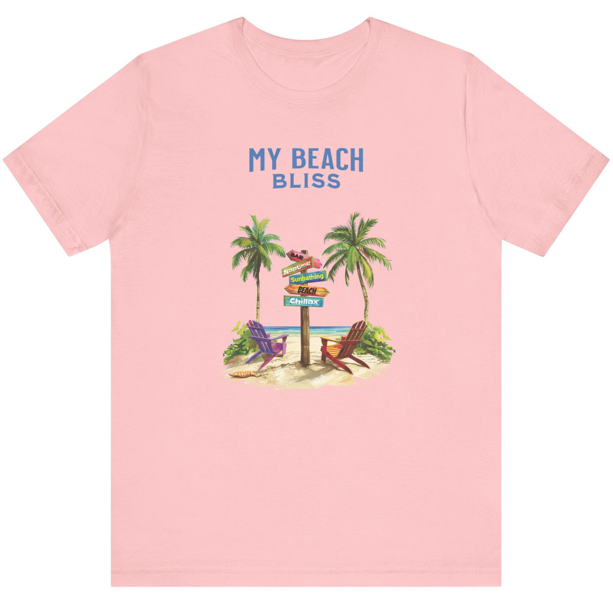 Pink My Beach Bliss Is Chillaxing t-shirt