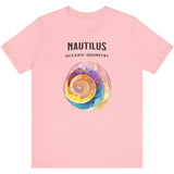 Pink Nautilus Oceanic Geometry t-shirt