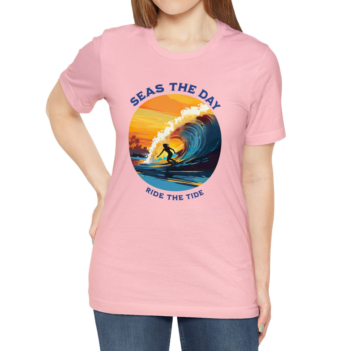 Ride The Tide t-shirt on model