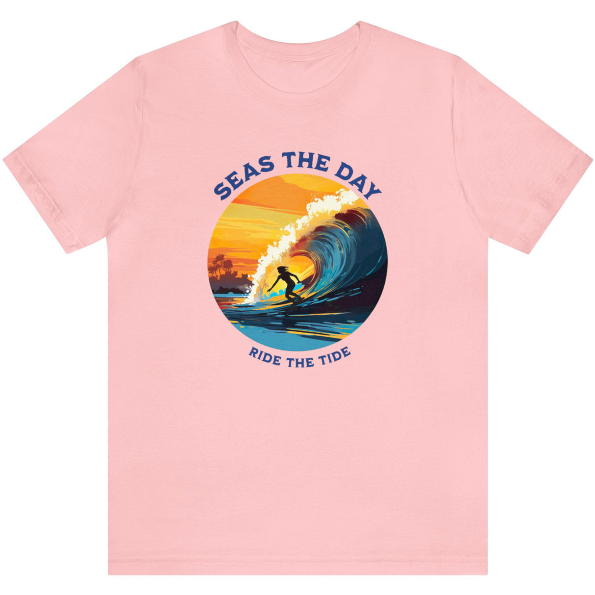 Ride The Tide t-shirt in pink