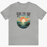 Seas The Day t-shirt in athletic heather