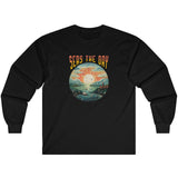 Seas The Day long sleeve tee in black