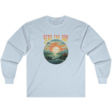 Seas The Day long sleeve tee in light blue