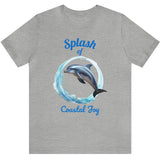 Splash of Coastal Joy dolphin t-shirt athletic heather