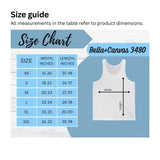 Size guide for Fin's Beach Bar Tales tank top