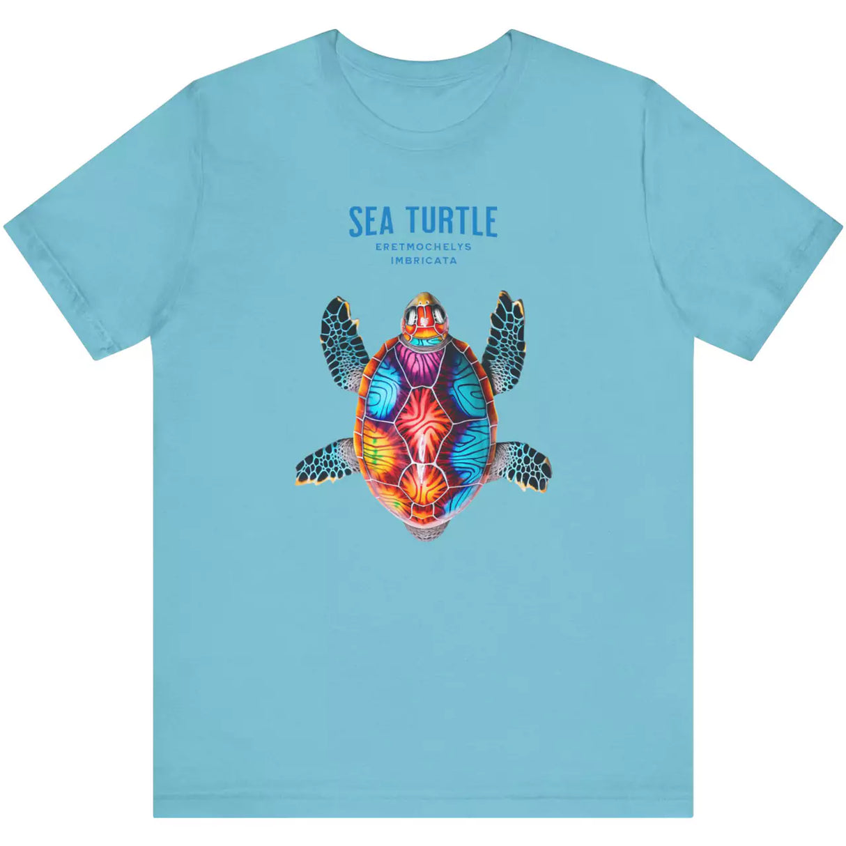 Turquoise Colorful Sea Turtle t-shirt