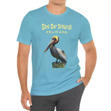 Turquoise Save Our Seabirds Pelicans t-shirt