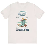 Vintage white Beach Paradise Cowgirl Style t-shirt