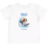 White Coolest Surfer At The Beach toddler t-shirt