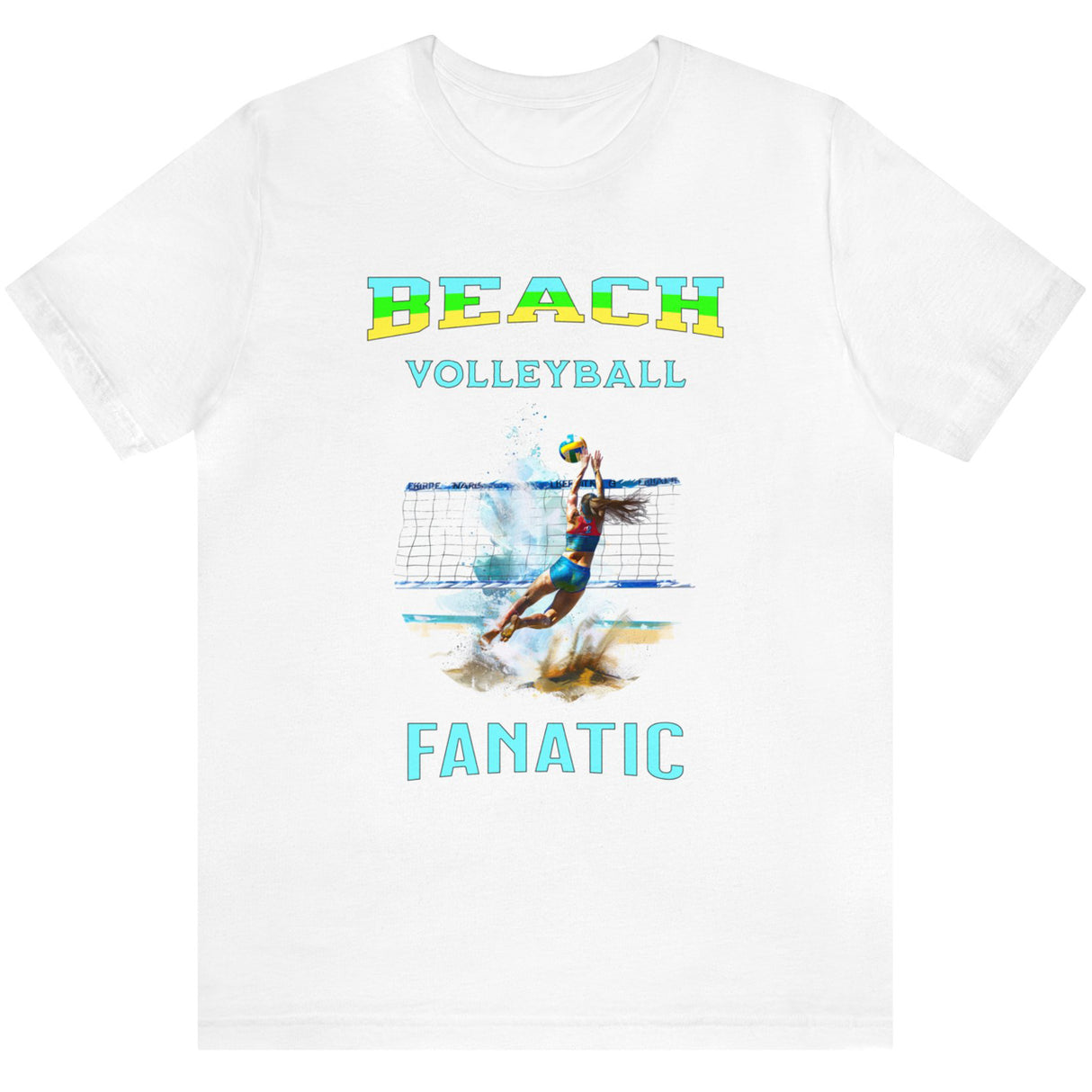 White Beach Volleyball Fanatic woman's t-shirt