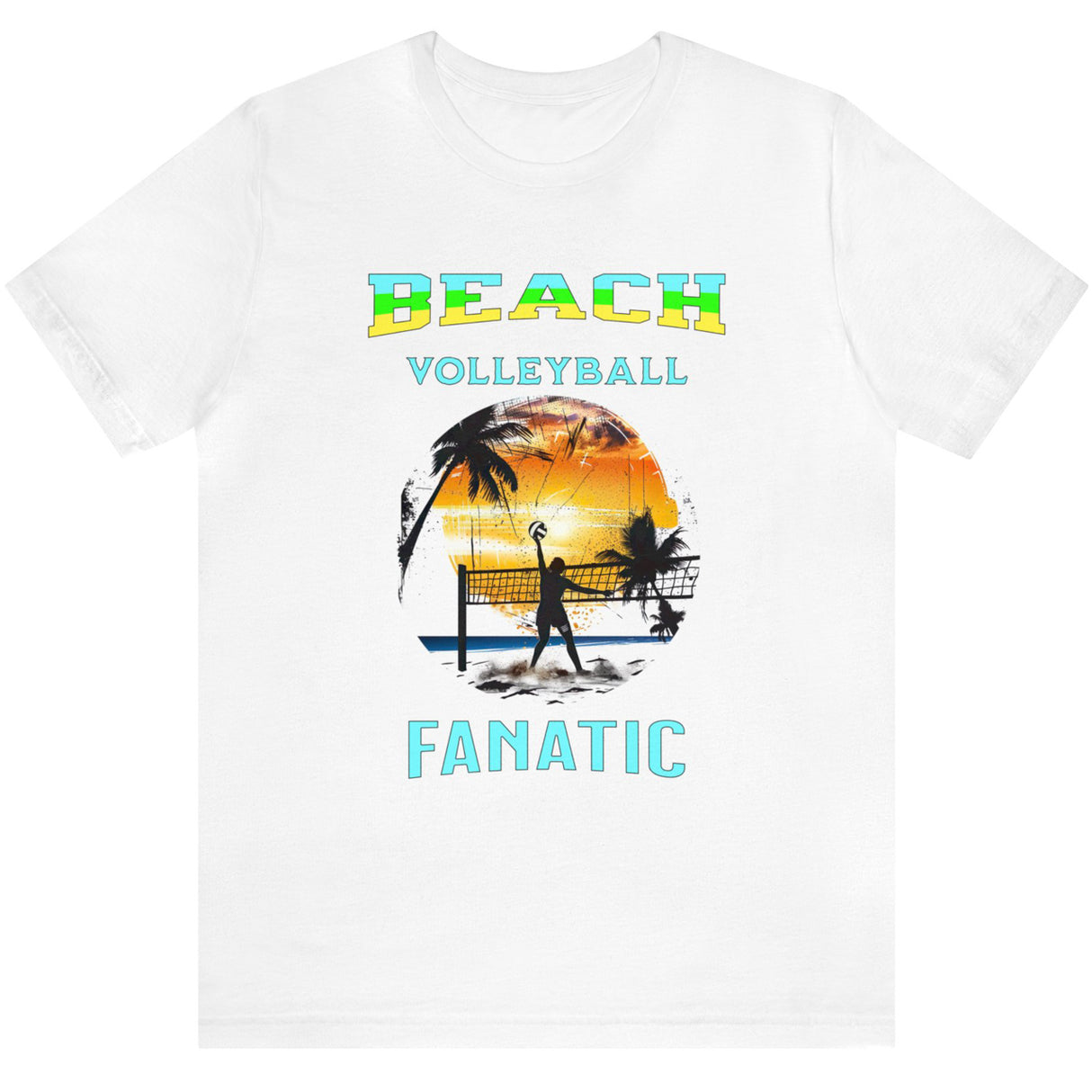 White Beach Volleyball Fanatic men's t-shirt