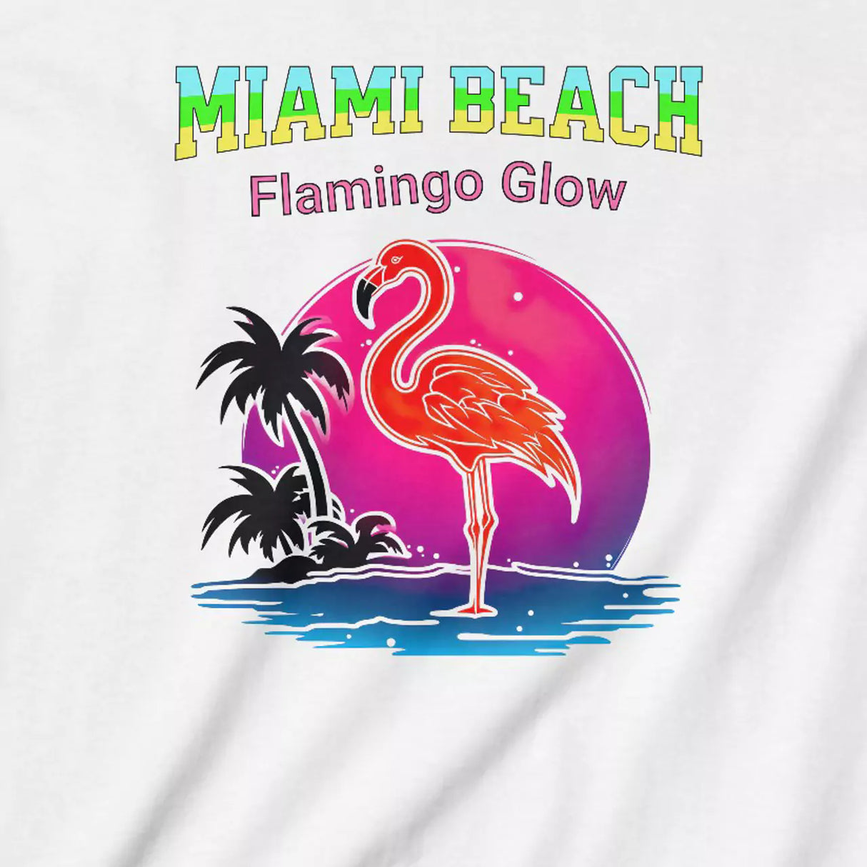 Design for  Miami Beach Flamingo Glow youth t-shirt
